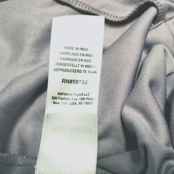 Adrianna Papell Lilac Gray Sequin Beaded long Dress - Picture 13 of 14